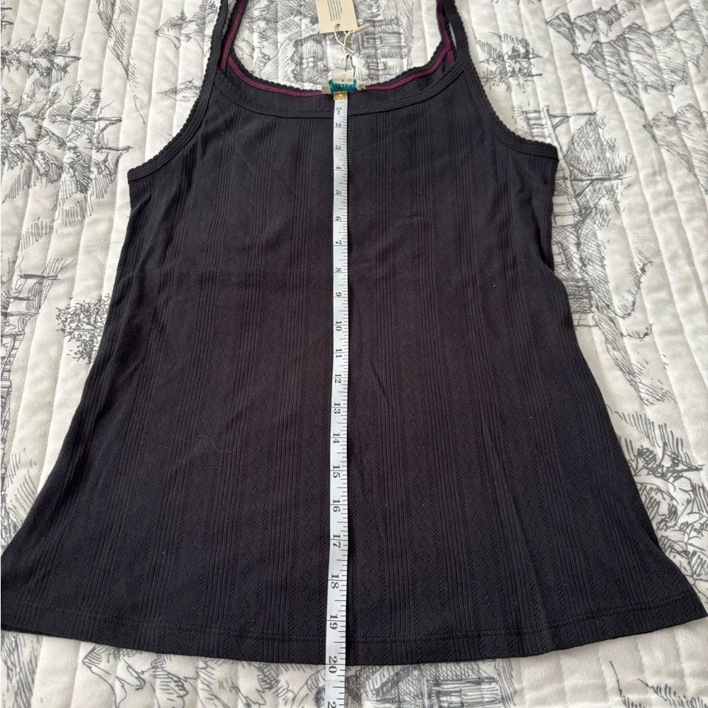 NWT Sundance Black Camisole Top with Purple Trim Women’s Size M - Picture 7 of 7